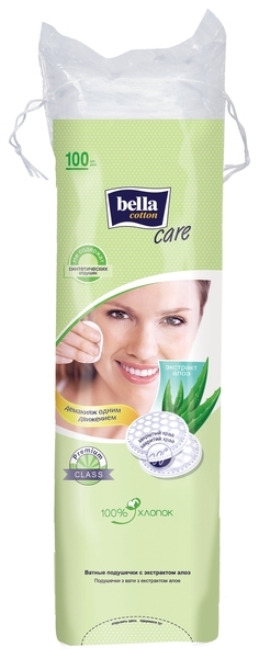 Ватні диски Вella Cotton Care з екстрактом алое, 100 шт. - Pampik