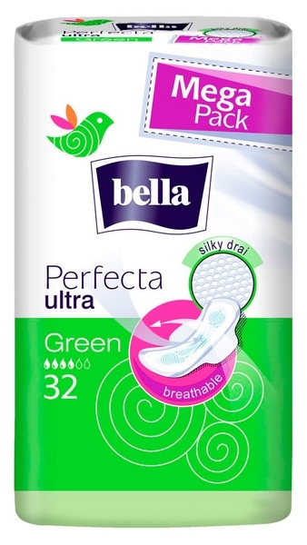 Гігієнічні прокладки Bella Perfecta Ultra Green, 32 шт. - Pampik