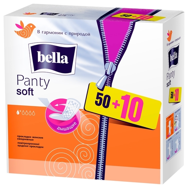 Щоденні прокладки Bella Panty Soft, 50+10 шт. - Pampik
