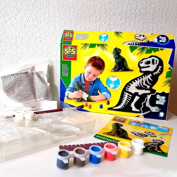 Набор SES Creative для создания гипсовой фигурки Ти-Рекс со скелетом (14206S) - Pampik - 5