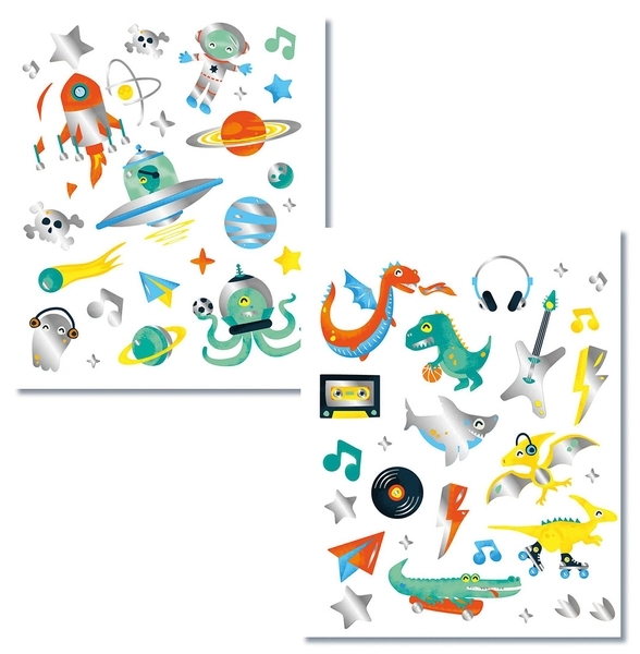 Набор тату-наклеек SES Creative Металлик, 50 наклеек (14281S) - Pampik - 2