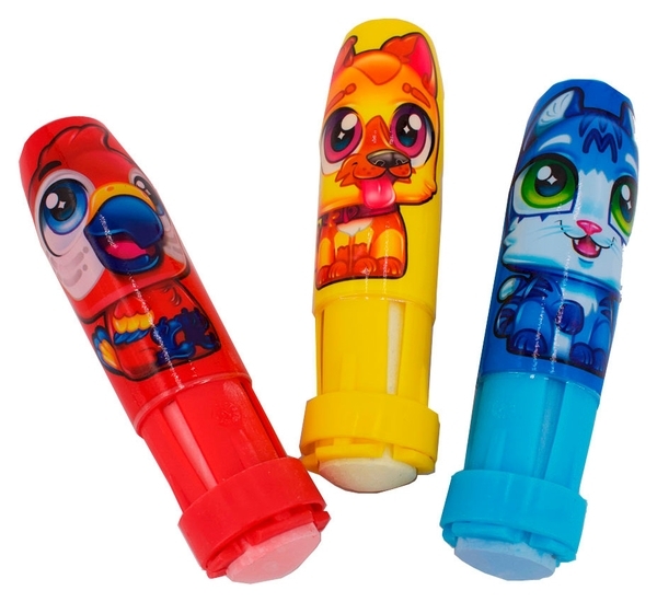 Набір кольорової крейди для малювання Scentos з власником Веселі вихованці, 3 кольори (13698) - Pampik - 2