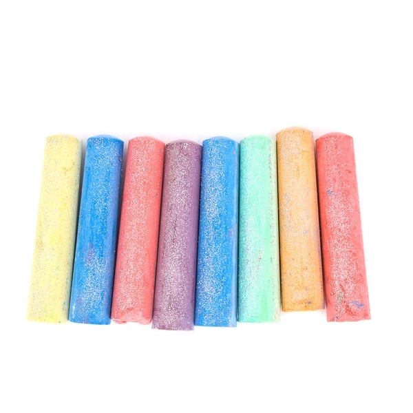 Набір ароматних кольорової крейди для малювання Scentos Яскраві блискітки, 8 кольорів (40165) - Pampik - 2