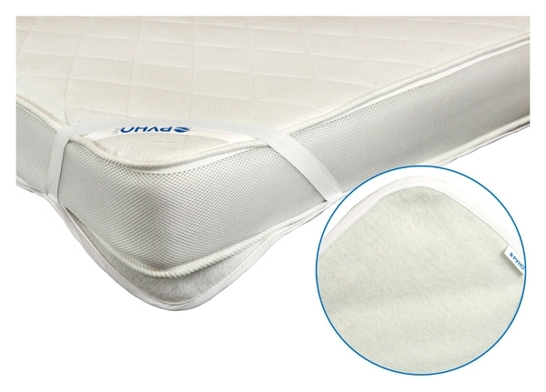 Підматрацник Руно, на резинці, 200х90 см, білий (843П) - Pampik