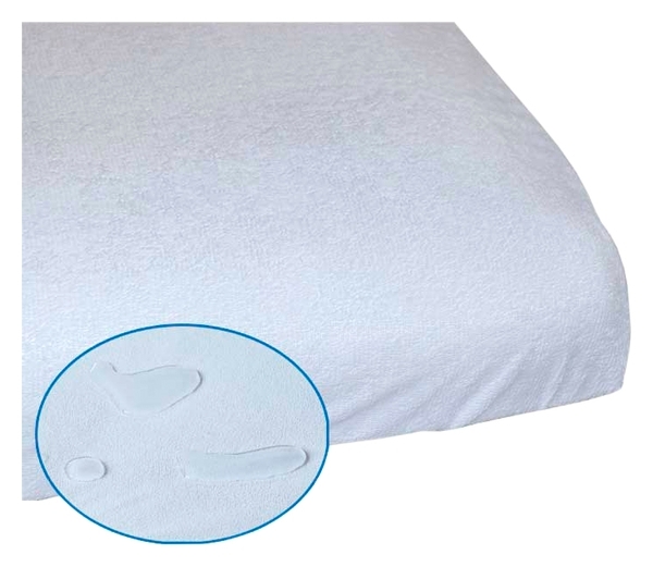 Наматрацник-поверхня Руно Аква-Стоп з висотою, на резинці, водонепроникний, 140х70 см, білий (936НВ) - Pampik
