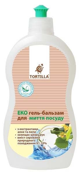 ЕКО Гель-бальзам для миття посуду Tortilla, 500 мл - Pampik