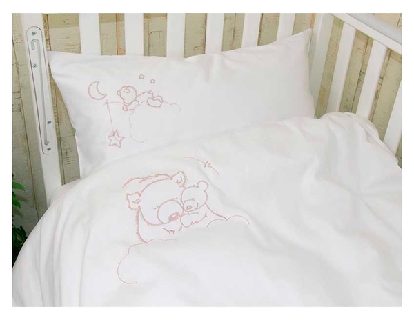 Комплект постільної білизни Руно Ведмедик, сатин, білий (932.137ВУ_Ведмедик_1) - Pampik - 2