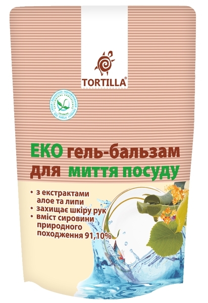 ЕКО Гель-бальзам для миття посуду Tortilla, запаска, 500 мл - Pampik
