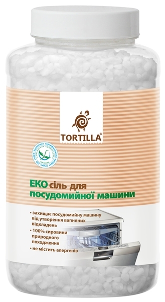 ЕКО Сіль для посудомийної машини Tortilla, 1000 г - Pampik