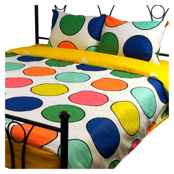 Комплект постільної білизни Руно, сатин, 240х220 см, жовтий (845.137А_S22-2 (A + B)) - Pampik