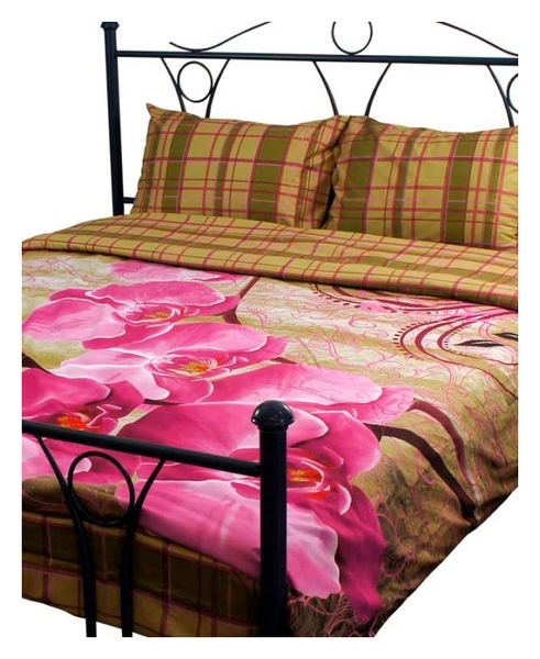 Комплект постільної білизни Руно Fuchsia, сатин, 240х220 см, бузковий (845.137К_20-1315Fuchsia) - Pampik