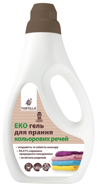 ЕКО Гель для прання Tortilla для кольорових речей, 1000 мол - Pampik
