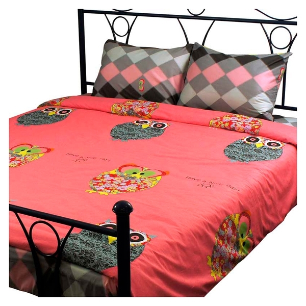 Комплект постільної білизни Руно Owl, сатин, 240х220 см, різнобарв'я (845.137К_Owl) - Pampik