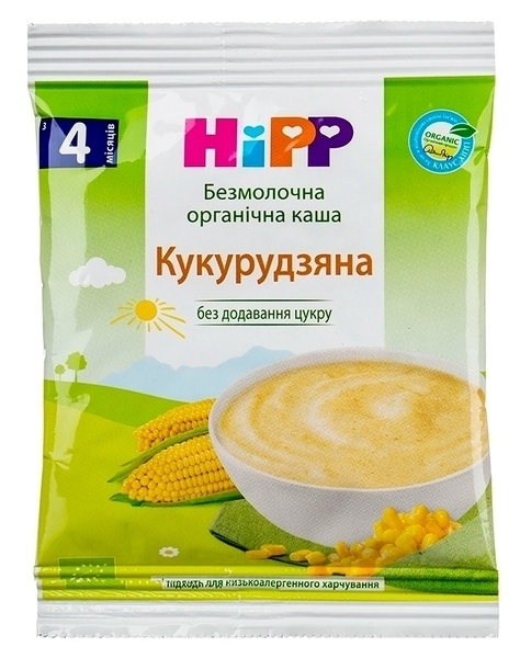 Подарок. Безмолочная органическая каша HiPP Кукурузная, 22 г - Pampik