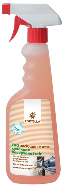 ЕКО Засіб для миття кухонних поверхонь і стін Tortilla, з антибактеріальною дією, 450 мл - Pampik