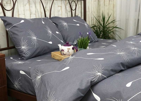 Підодіяльник Руно Fly, бязь, 215х143, сірий (51.114Б_Fly grey) - Pampik - 3