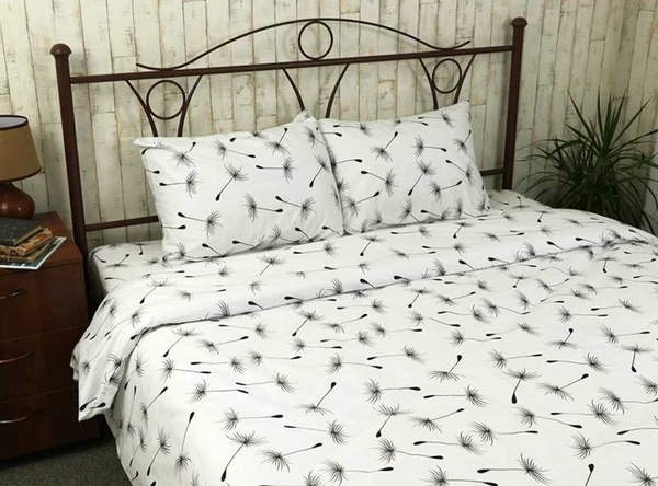 Простирадло Руно, бязь, 215х175 см, білий (73.114Б_Fly white) - Pampik