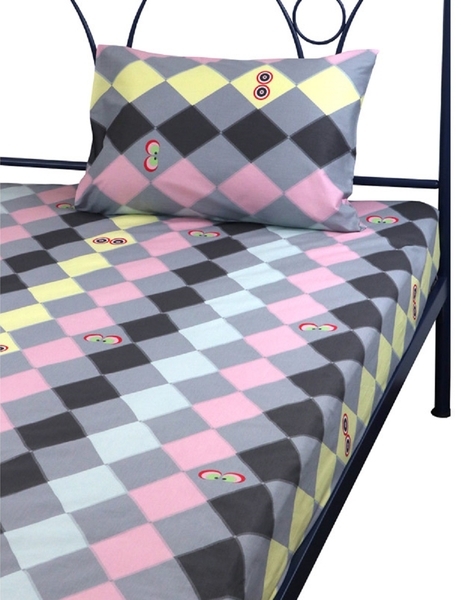 Набір постільної білизни Руно Owl ромб, сатин, 220х200 см, різнобарв'я (22.137_Owl ромб) - Pampik - 2