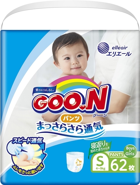 Підгузки-трусики Goo.N S (4-9 кг), 62 шт., collection 2018 (853625) - Pampik