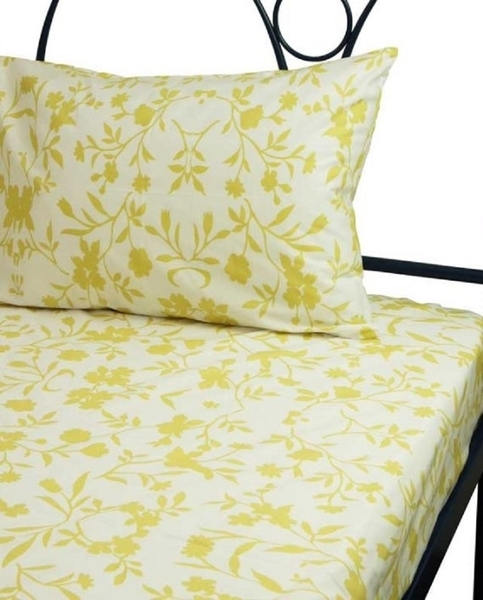 Набір постільної білизни Руно Завиток, простирадло і наволочка, сатин, 215х143 см, бежевий (12.137_завиток) - Pampik