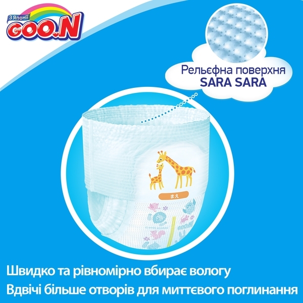 Підгузки-трусики Goo.N S (4-9 кг), 62 шт., collection 2018 (853625) - Pampik - 4