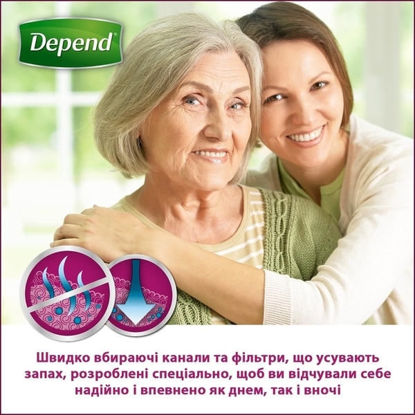 Поглинаюча спідня білизна для жінок Depend, M/L, 10 штук - Pampik - 5