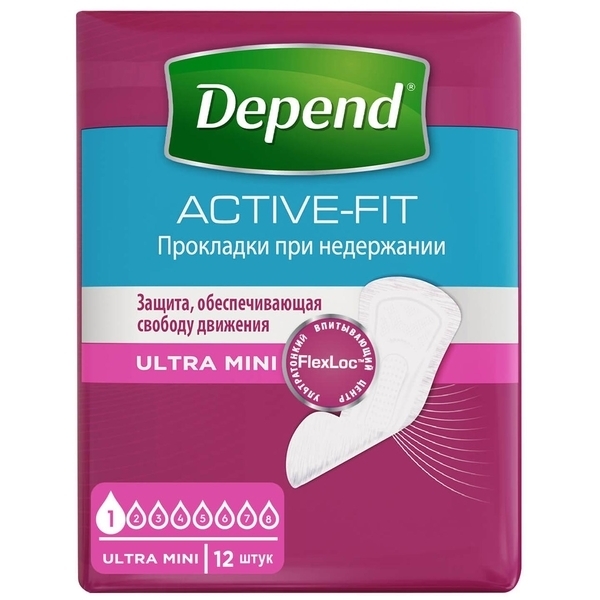Урологічні прокладки Depend Ultra Mini Liner, 12 шт. - Pampik - 2