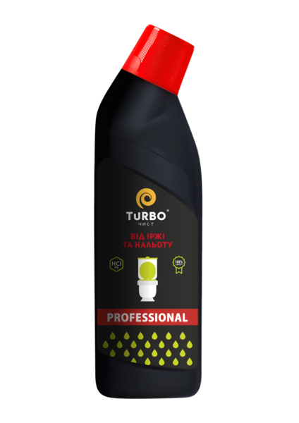Активний гель для чистки унітазів TURBOчист Professional від іржі та нальоту, 1 л - Pampik