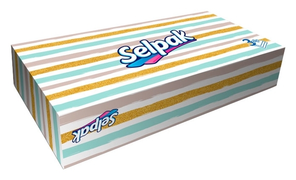 Серветки гігієнічні Selpak Максі, тришарові, 100 шт., в асортименті - Pampik - 3