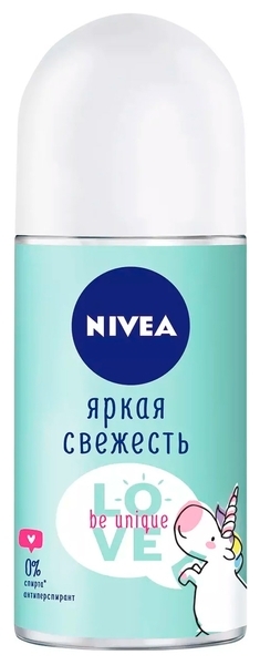Антиперспирант Nivea Love Be Unique Яркая Свежесть, 50 мл - Pampik