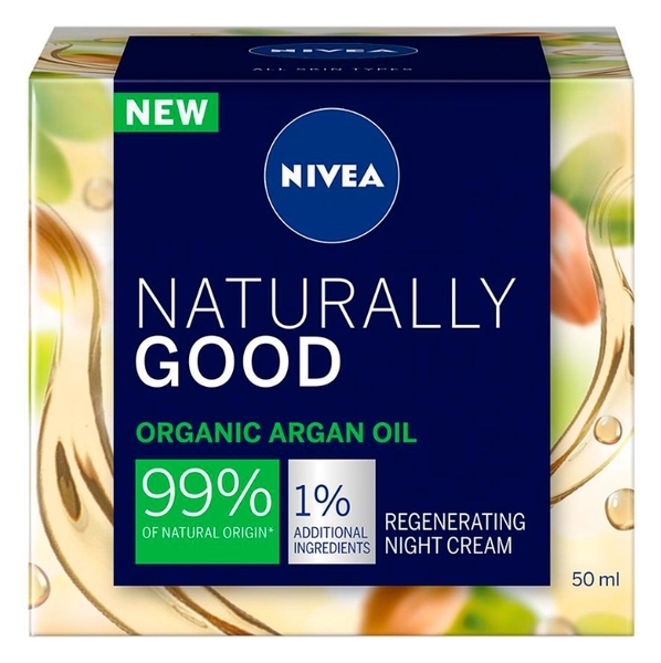 Ночной крем для лица Nivea Naturally Good, для всех типов кожи, 50 мл (4005900701077) - Pampik - 2
