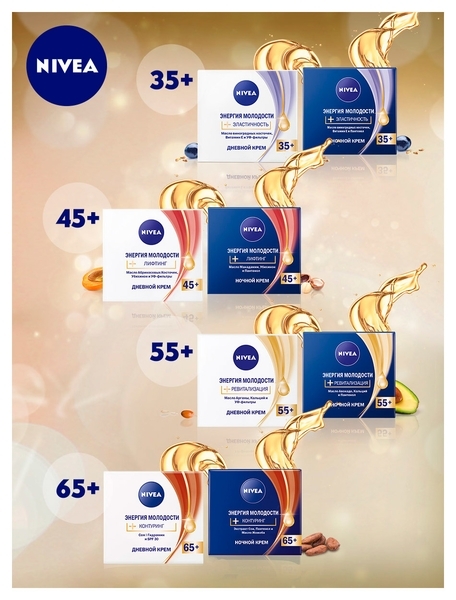 Дневной крем для лица Nivea Энергия Молодости 45+, 50 мл - Pampik - 7