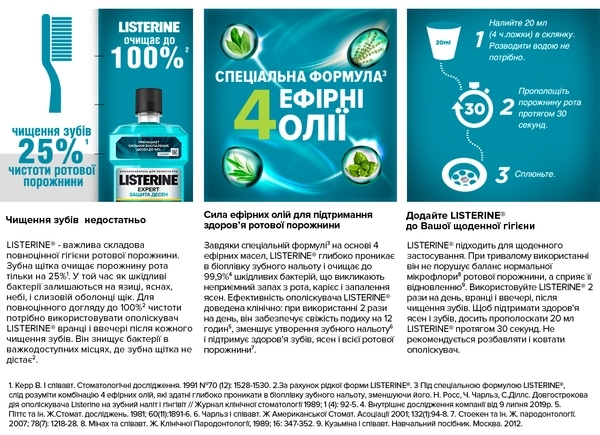 Ополіскувач для порожнини рота Listerine® EXPERT Захист ясен, 95 мл - Pampik - 9