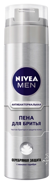 Пена для бритья Nivea Men Серебряная защита, 200 мл - Pampik