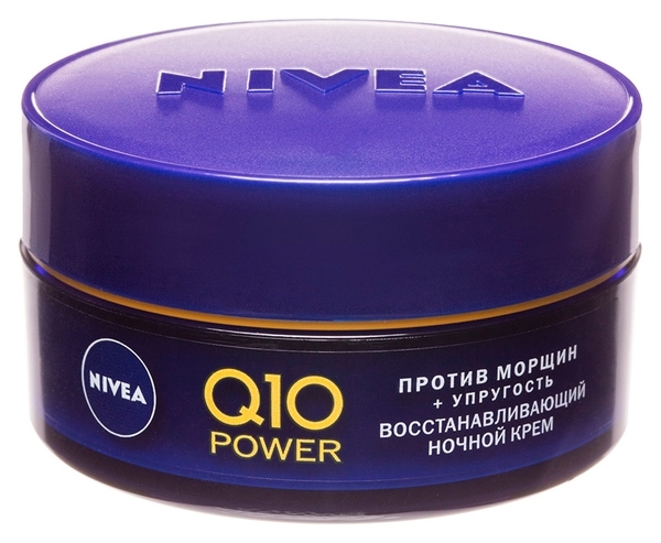 Крем для лица Nivea Увлажняющий ночной против морщин Q10 plus, 50 мл - Pampik