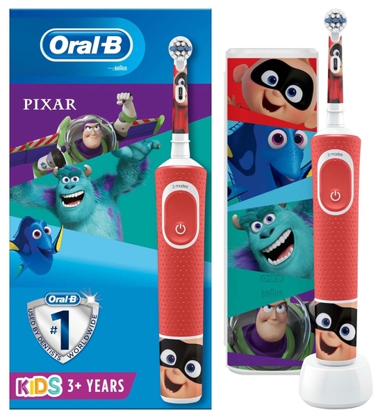 Електрична зубна щітка Oral-B Kids Найкращі мультфільми Pixar з футляром, м'яка - Pampik - 2