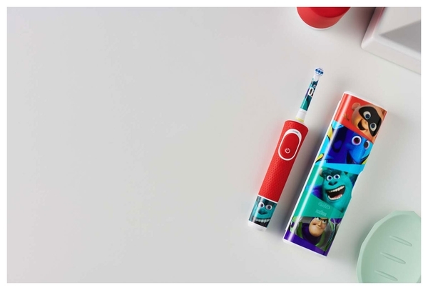 Електрична зубна щітка Oral-B Kids Найкращі мультфільми Pixar з футляром, м'яка - Pampik - 9