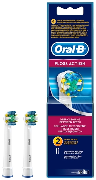 Змінні насадки для електричних зубних щіток Oral-B Floss Action EB25, 2 шт. - Pampik