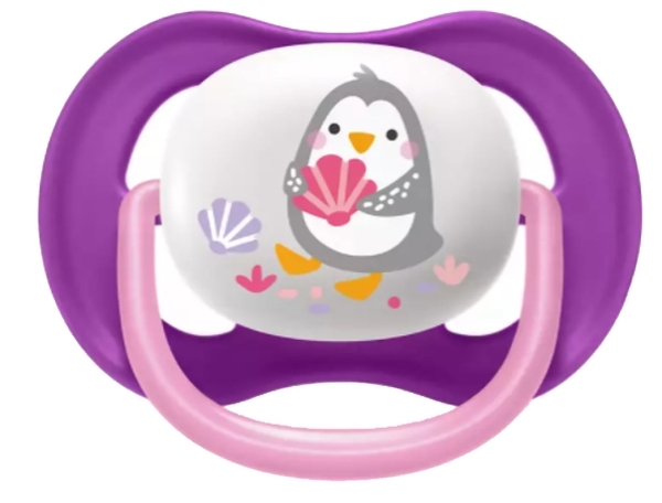 Пустушка для дівчинки Philips Avent Ultra Air Animal, 6-18 місяців, 2 шт. (SCF080/08) - Pampik - 3