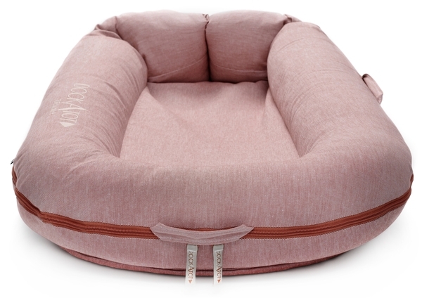 Матрац-кокон DockATot Deluxe + Ginger Chambray, 0-8 міс., рожевий (EU10329) - Pampik - 2