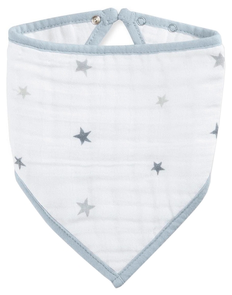 Слюнявчик-бандана Aden + Anais Twinkle, муслин, белый (7160G) - Pampik