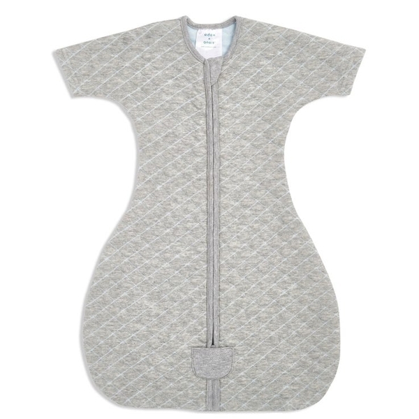 Спальник стьобаний Aden + Anais Heather grey/Blue, р. 6-9 міс., бавовна, сірий (40 005) - Pampik