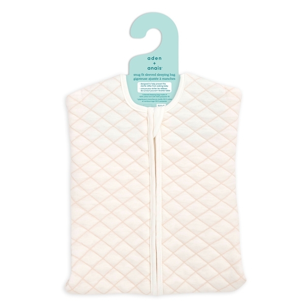 Спальник стьобаний Aden + Anais Cream/Pink, р. 3-6 міс., бавовна, рожевий (40 001) - Pampik - 2