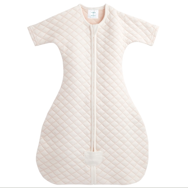 Спальник стьобаний Aden + Anais Cream/Pink, р. 6-9 міс., бавовна, рожевий (40 002) - Pampik