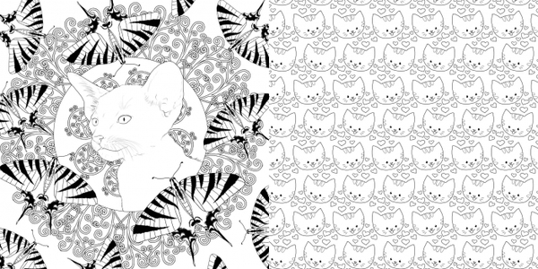 Розфарбовка. Арт-квадрат. Кошенята. Флоранс Деллер - Pampik - 3