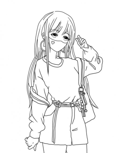 Фешн-розфарбовка #girls#fashion#manga. Валерія Желєзнова - Pampik - 3