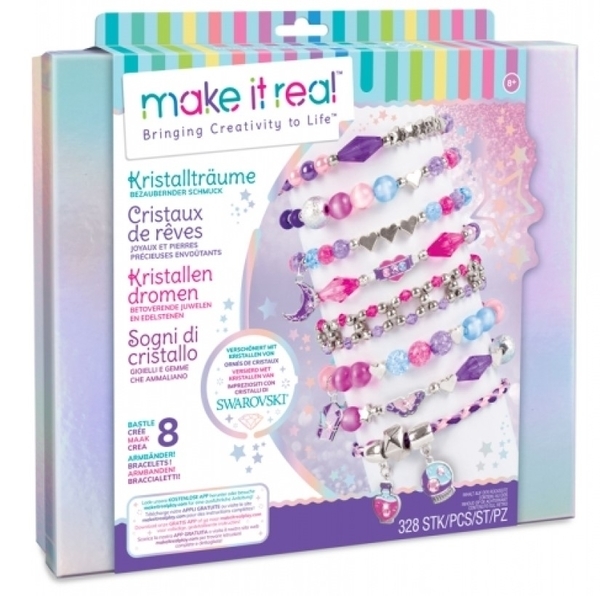 Набор для создания шарм-браслетов Make it Real Волшебные драгоценности с кристаллами Svarovski (MR1723) - Pampik