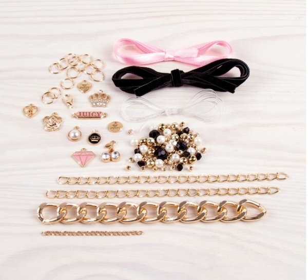 Мини-набор для создания шарм-браслетов Make it Real Juicy Couture Розовый звездопад (MR4432) - Pampik - 3