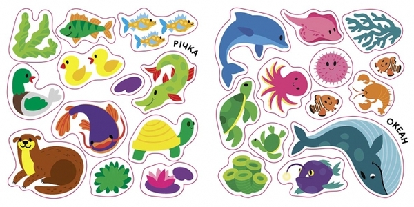 Альбомчик-наліпчик: Хто живе у воді? Озеро. Річка. Море. Океан - Ангеліна Журба (К1388001У) - Pampik - 4