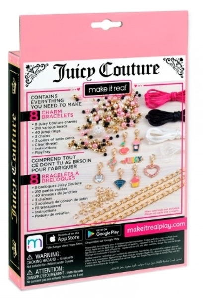 Мини-набор для создания шарм-браслетов Make it Real Juicy Couture Розовый звездопад (MR4432) - Pampik - 2